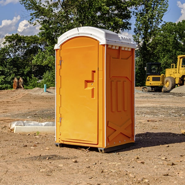 can i customize the exterior of the porta potties with my event logo or branding in Albertson